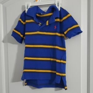 Polo by Ralph Lauren Kids Blue and Yellow Striped Shirt